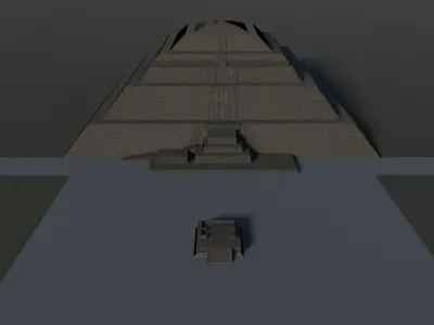 Pyramid of the Sun Low-poly 3D model