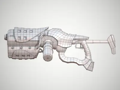 Futuristic Rifle 01 Low-poly 3D model