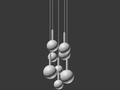 Sonneman Bubbles 8 Light Multi Pendant 3D model