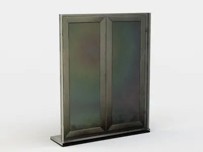 Window metal door Low-poly 3D model