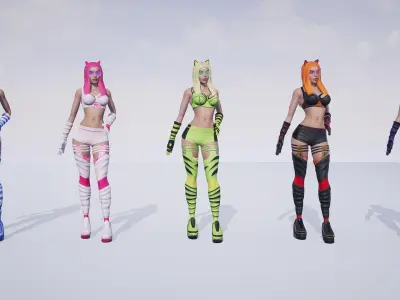 Galactic Cat Low-poly 3D model