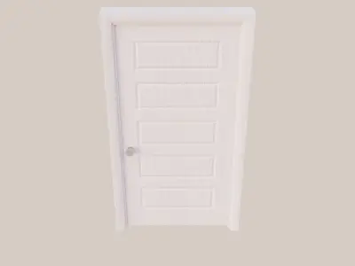 Five Panel Interior Door 3D model