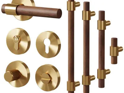 Door and furniture handles CIRCA by Meraki 3D model