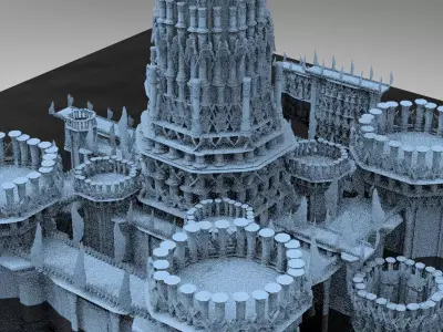 Grand Celtic Bridge Towers Kit bash 3 3D model