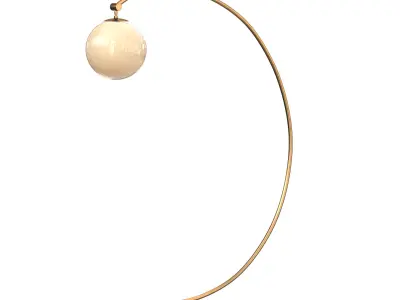 GLOBE FLOOR LAMP ANTIQUED BRASS 3D model
