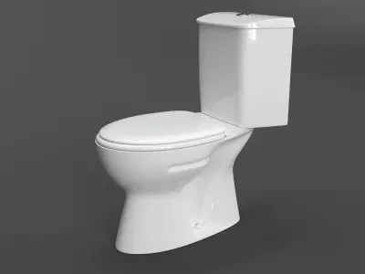 Standard Toilet Carmina Low-poly 3D model