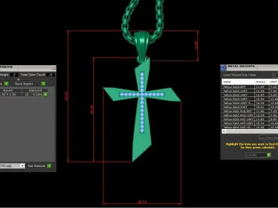Cross Light Gold 3CP008 3DM STL 3D model