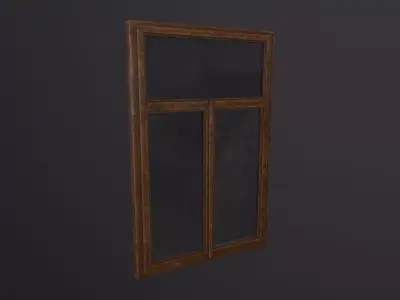 Old Window 3D Model Low-poly 3D model