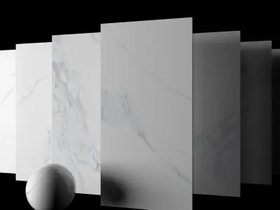 Marble Set Museum Calacatta 4D 80x160 Set 3 Texture