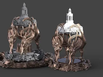 Art Deco Victorian fantasy architecture 2 models  3D model