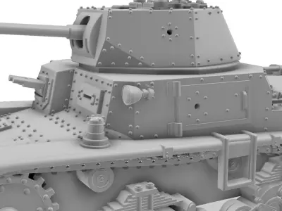 Fiat-Ansaldo M13-40 - 1-100 Scale 3D print model