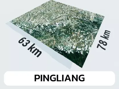 Pingliang China City Landscape 3D Model 3D model