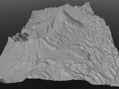Volcan Tajumulco 3d terrain 3D model