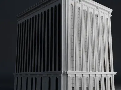 CLASSIC OLD EUROPEAN BUILDING 06 Low-poly 3D model