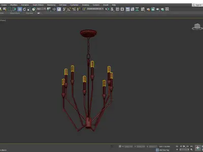 Archie Chandelier Low-poly 3D model
