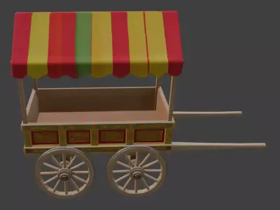 Street Food Cart 3D Model 3D model