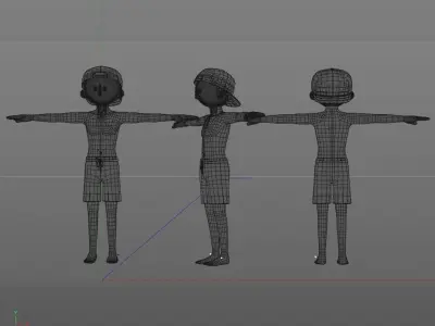 cartoon beach boy 3D model