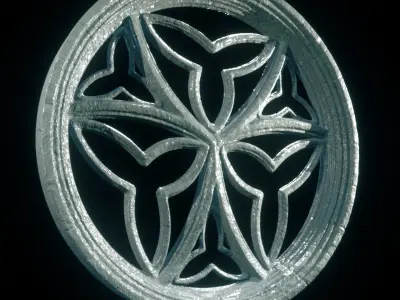 Medieval Circular Windows 02 Low-poly 3D model