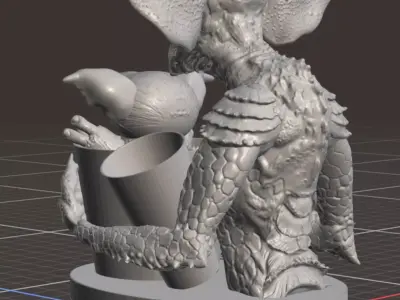 Gremlins Stripe and Gizmo Popcorn Bucket 3D model