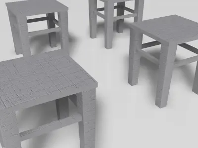 Square Chairs 3D model