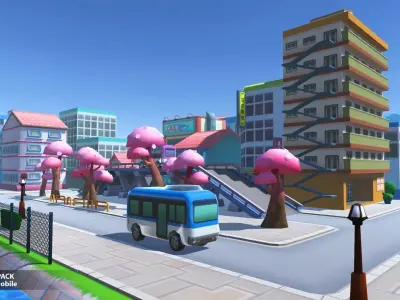 VIASS City Pack Low-poly 3D model