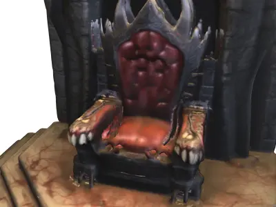 Vampire Throne of Blood Low-poly 3D model