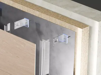 M ANCHOR Ventilated Facade System  Modular BIM Assembly 3D model