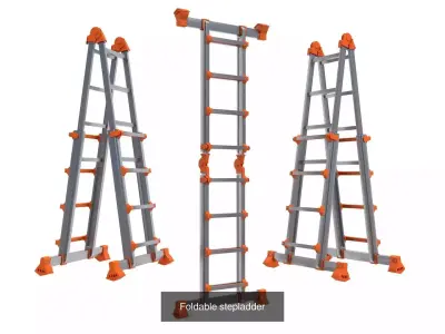 Aluminium Ladder 3D Model Pack