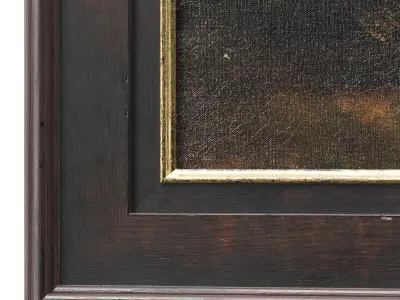 Classic frame with floral still life 3D model