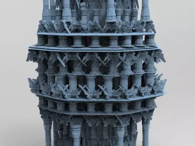 Celtic Gods Tower 2 designs 3D model