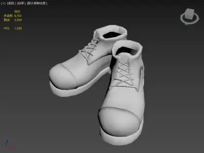 ankle boot Low-poly 3D model