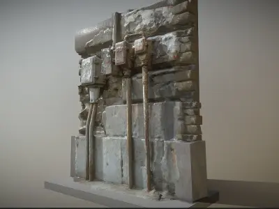 Wall detail from Andrassy Avenue 3D model