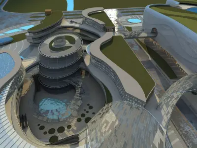 Shopping Plaza 02 3D model