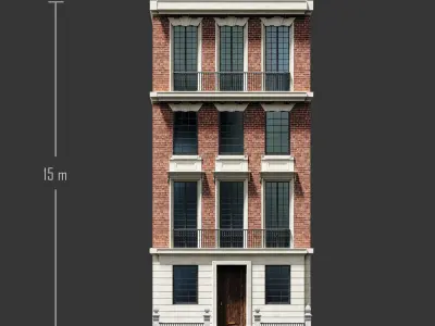 Building07 NewYork-Style Low-poly 3D model