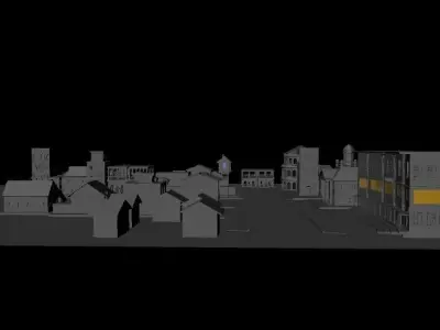 Urban Area Low-poly 3D model purchase