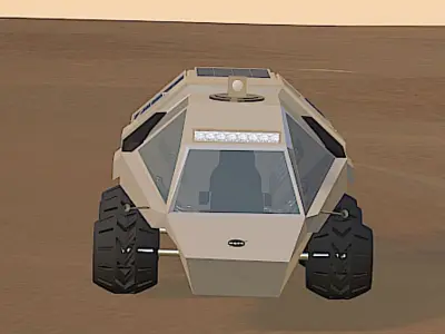 Mars Rover Low-poly 3D model