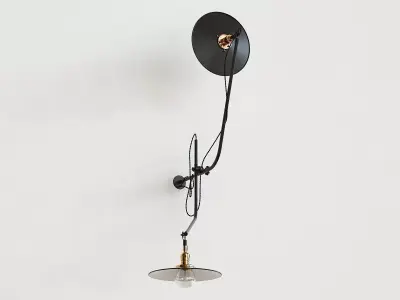 Bent wall lamp 3D model
