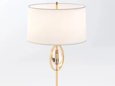 Tall Elegant Elliptical Crystal Floor Lamp 3D model