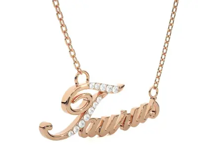 Taurus Zodiac Pendant Necklace 3dm stl render detail 3D print model