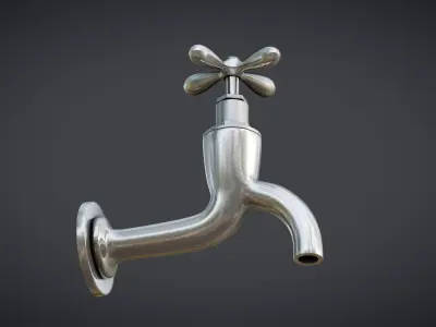 Faucet Tap Low-poly 3D model