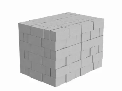 Stack Of Concrete Blocks  3D model