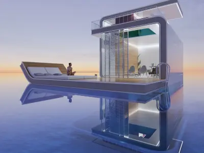 Futuristic Sea House 3D model