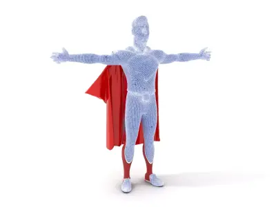 Heroic Flyman Silver Suit model pack Low-poly 3D model