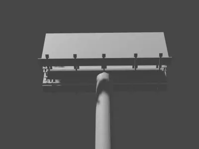 Billboard two side low-poly 3d model  Low-poly 3D model