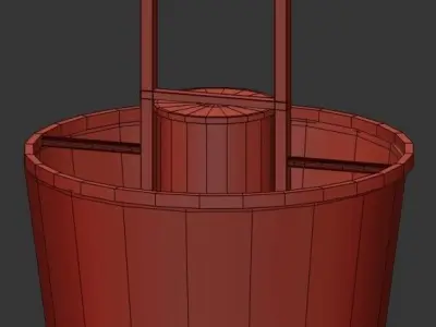 LUCERNE light fixture with glass shade and metal frame 3D model