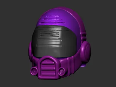 helmet high poly sculpt 3d printable ver 7 3D model 3D model 150