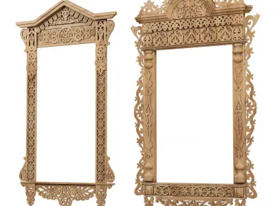 Carved frame 3D model