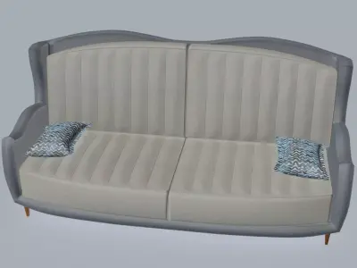 L-type sofa 3D model