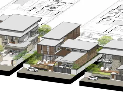 CONTEMPORARY HOUSES 3D model