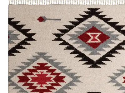Hand Woven Kilim Zohra Beige By Benuta 3D model